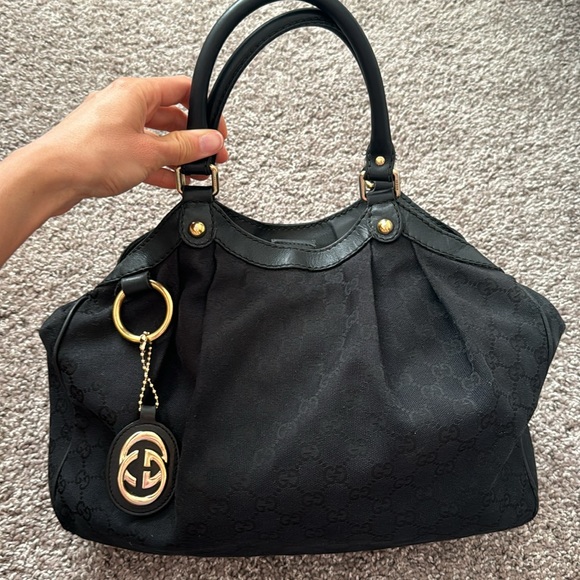 Authentic rare vintage canvas monogram Gucci bag - Picture 1 of 6